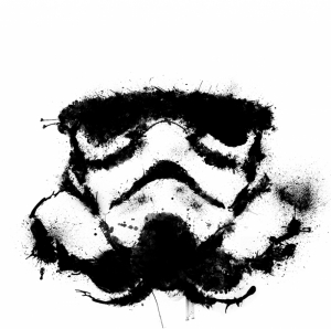 Stormtrooper Siyah Beyaz Popüler Kültür Kanvas Tablo