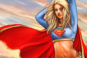 Süper Kız Süper Kahramanlar Kanvas Tablo