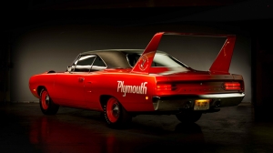 Superbird Plymoth Kırmızı Otomobil Klasik Kanvas Tablo