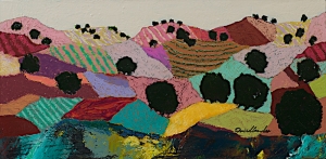 Tepeler Yağlı Boya Sanat Kanvas Tablo