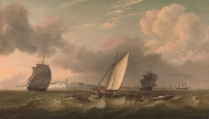 Thomas Luny Balıkçı Tekneleri  Yağlı Boya Klasik Sanat Canvas Tablo