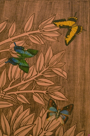 Üç Kelebek Soyut Abstract Sanat Kanvas Tablo