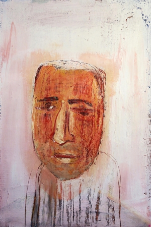 Üzgün Erkek Portresi Abstract Kanvas Tablo