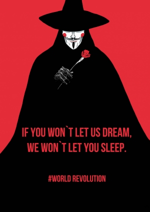 V For Vendetta Afiş Kanvas Tablo