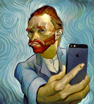 Van Gogh Selfie Popüler Kültür Kanvas Tablo