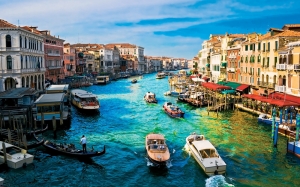 Venedik Şehir Manzarası Dünyaca Ünlü Şehirler Kanvas Tablo
