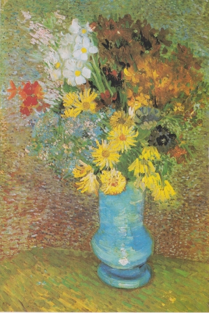 Vincent Van Gogh Renkli Çiçekler Yağlı Boya Reproduksiyon Klasik Sanat Kanvas Tablo