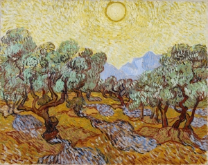 Vincent Van Gogh Zeytin Ağaçları Yağlı Boya Reprodüksiyon Klasik Sanat Kanvas Tablo